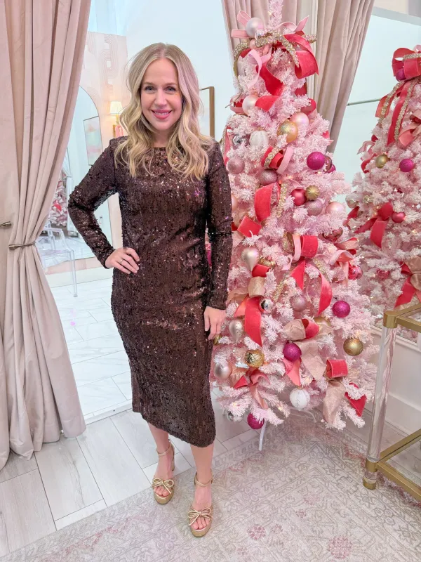 Hailee Sequin Midi Dress sold by Mimosa