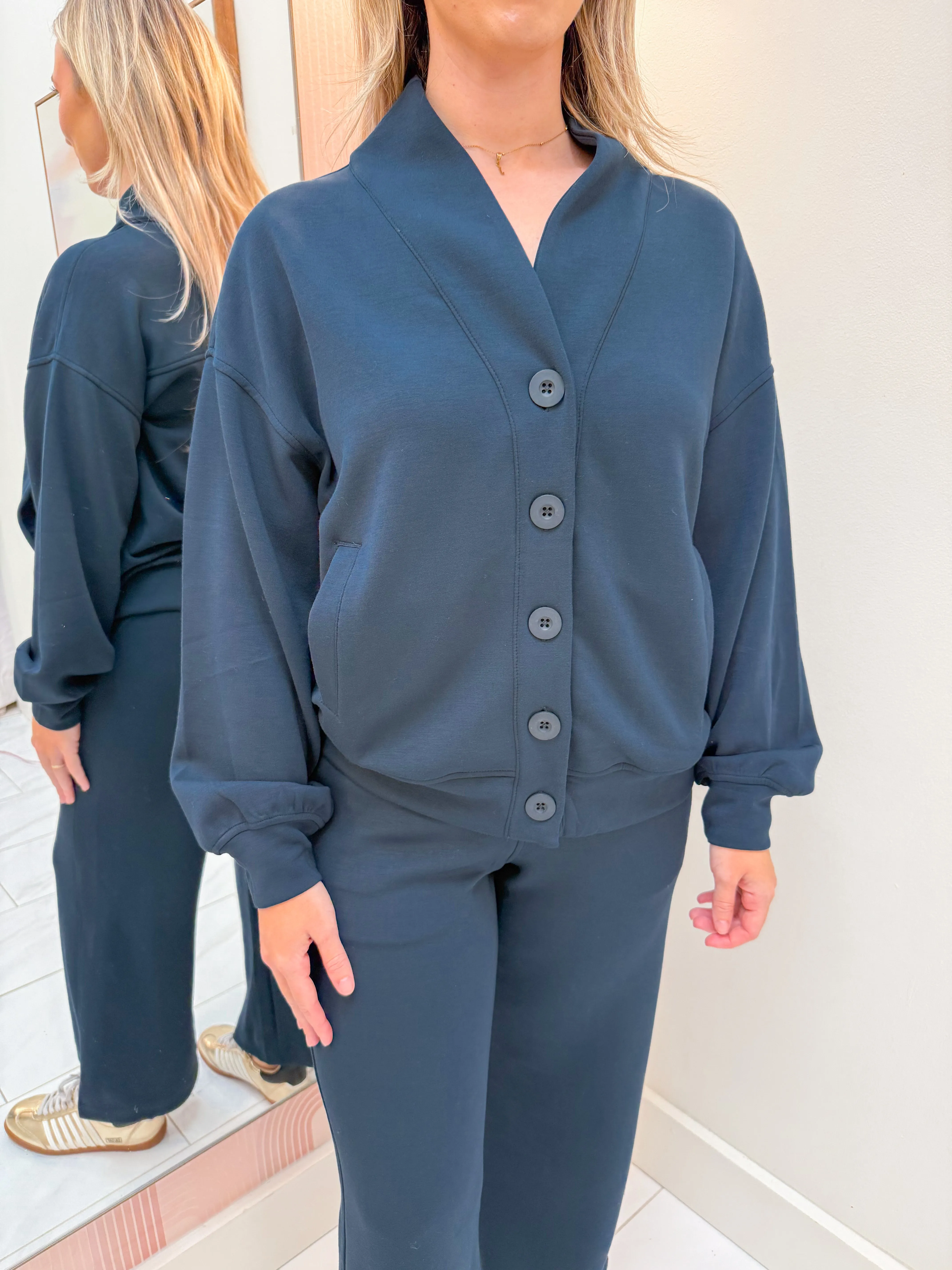 Scuba Luxe Button Down Cardigan sold by Mimosa product image thumbnail 2