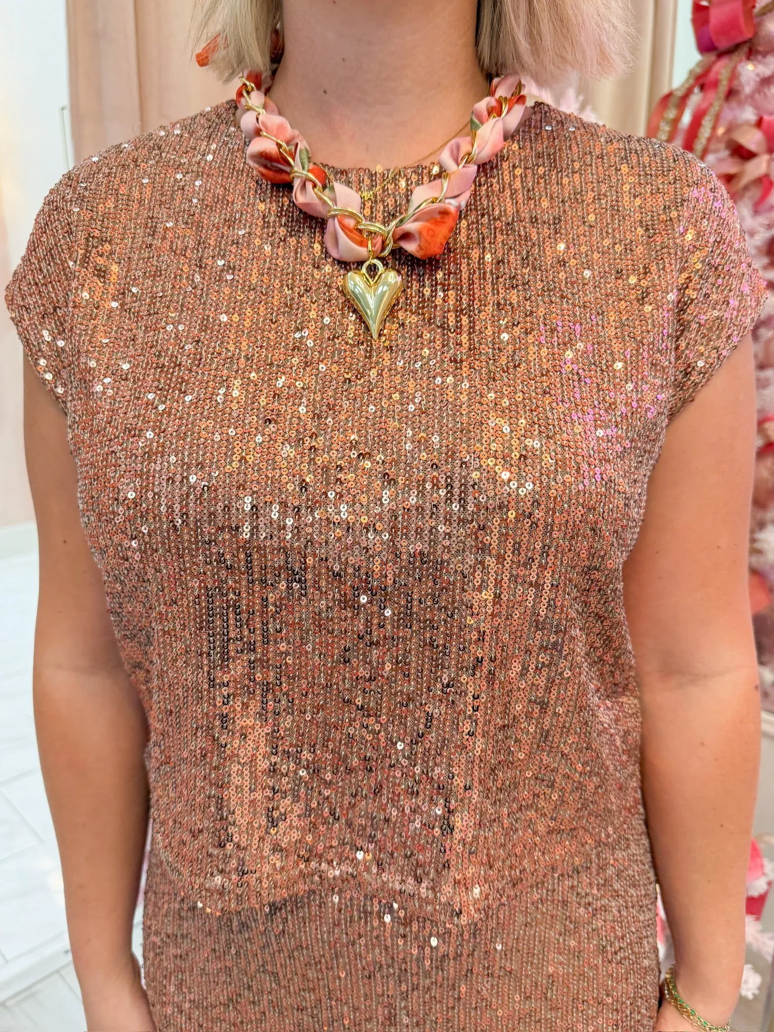 Sky High Sequin Sleeveless Top sold by Mimosa