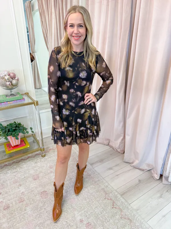 Bliss LS Mesh Mini Dress sold by Mimosa