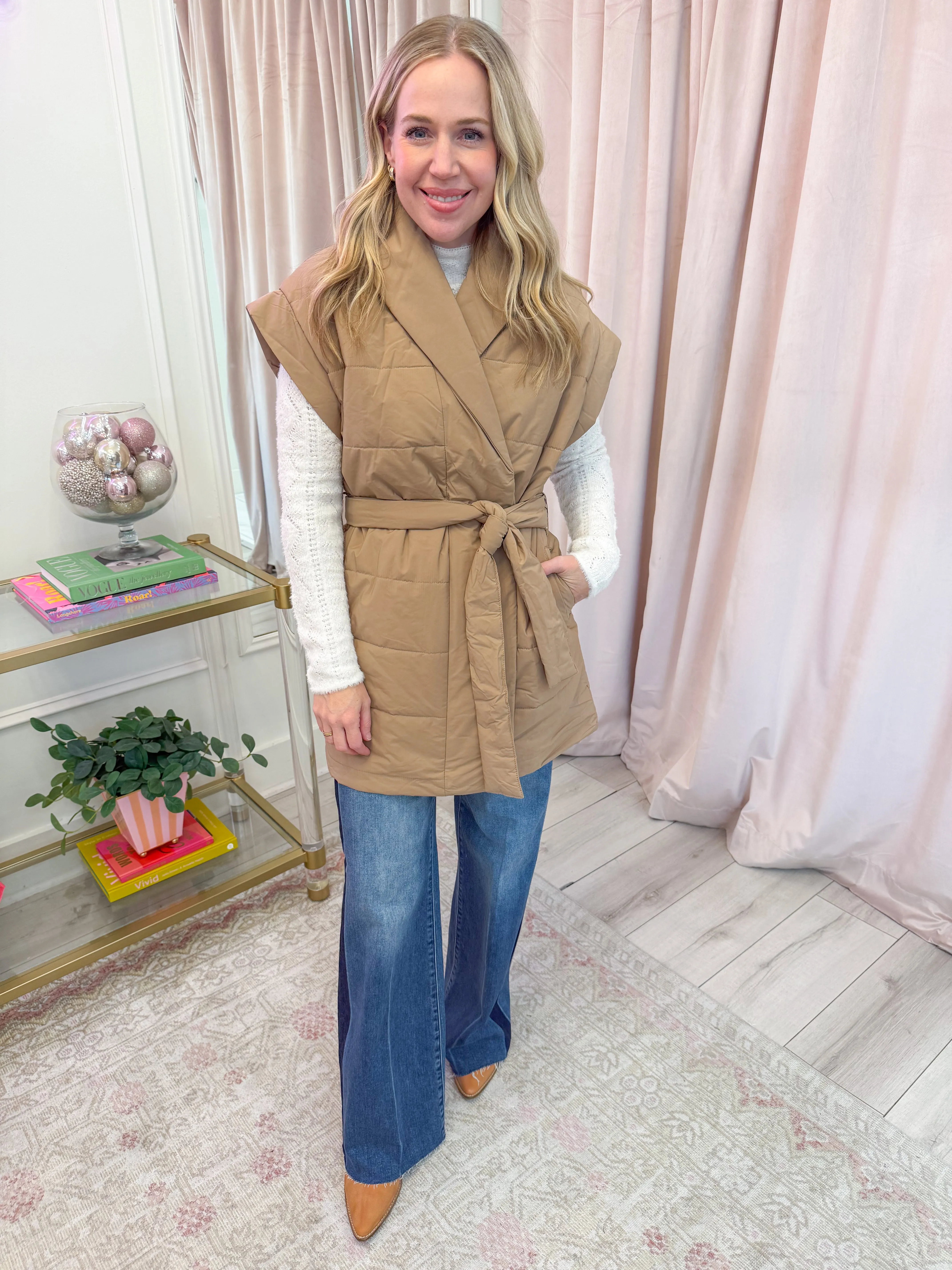 Uptown Padded Wrap Vest sold by Mimosa product image thumbnail 3