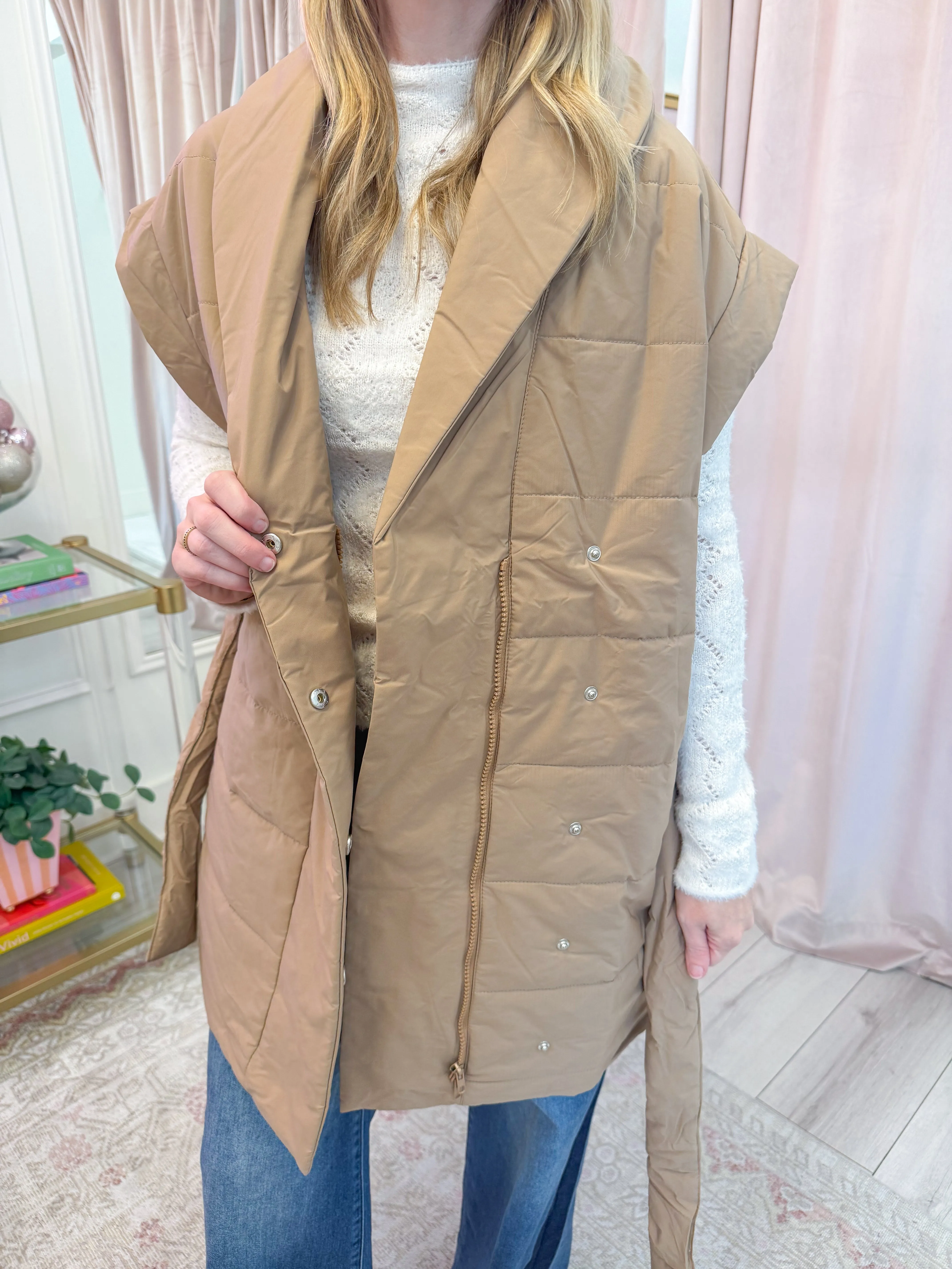 Uptown Padded Wrap Vest sold by Mimosa product image thumbnail 2