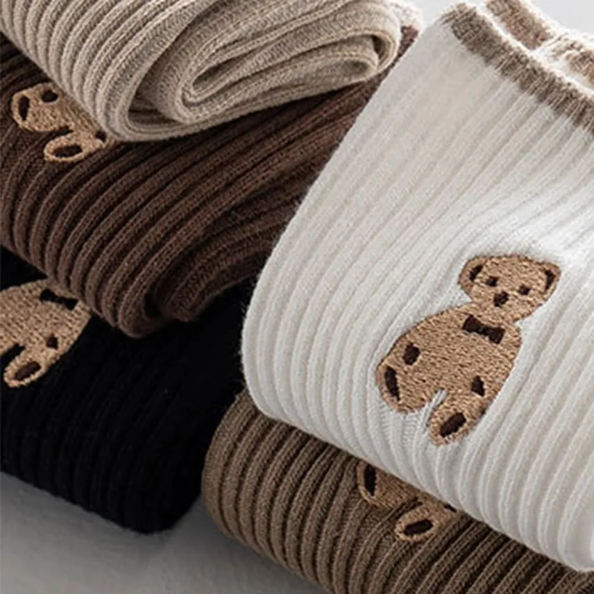 Teddy Bear Embroidered Crew Socks sold by Mimosa product image thumbnail 2