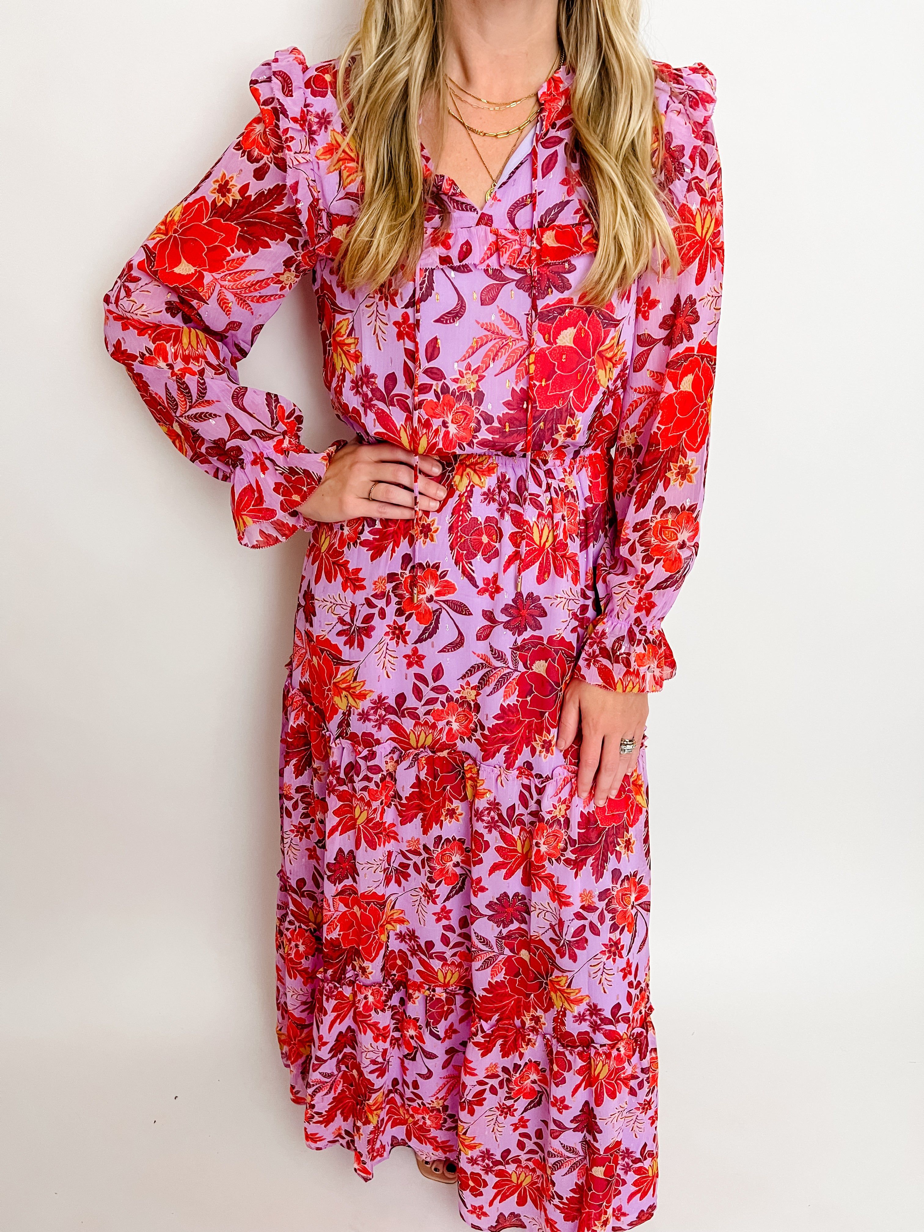 Charly Floral LS Maxi Dress sold by Mimosa product image thumbnail 3