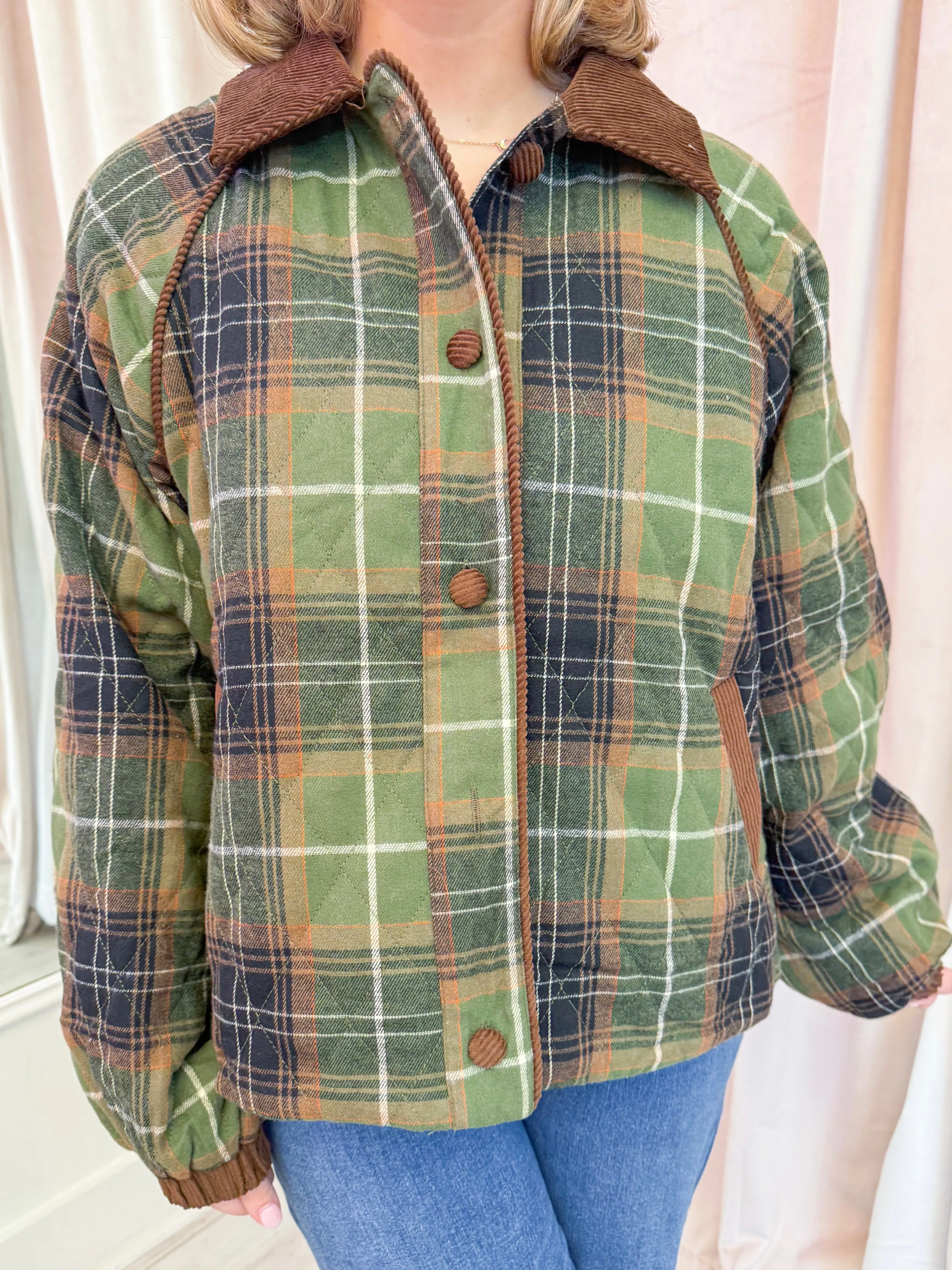 Hawthorne Quilted Plaid Jacket sold by Mimosa