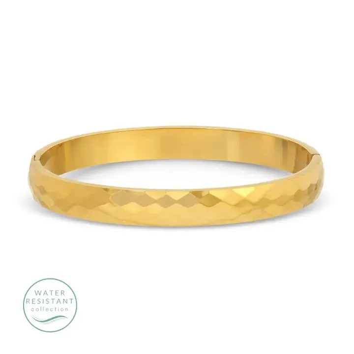 Textured Hinged Bangle sold by Mimosa