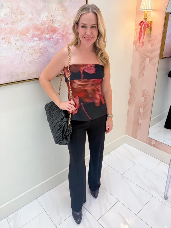 Opulent Shadows Foldover Tube Top sold by Mimosa