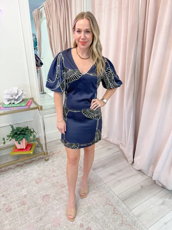 Sylvie Bubble Sleeve Mini Dress made by Adelyn Rae