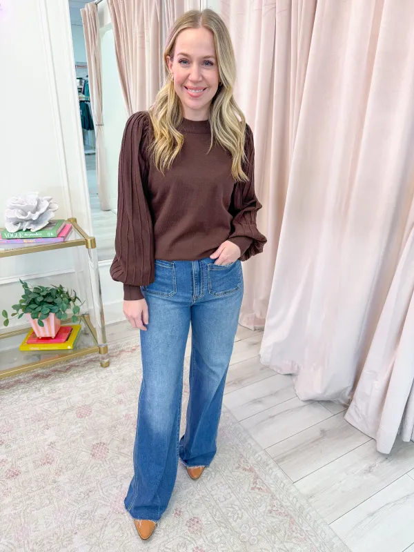 Alder Stripe Sleeve Sweater sold by Mimosa