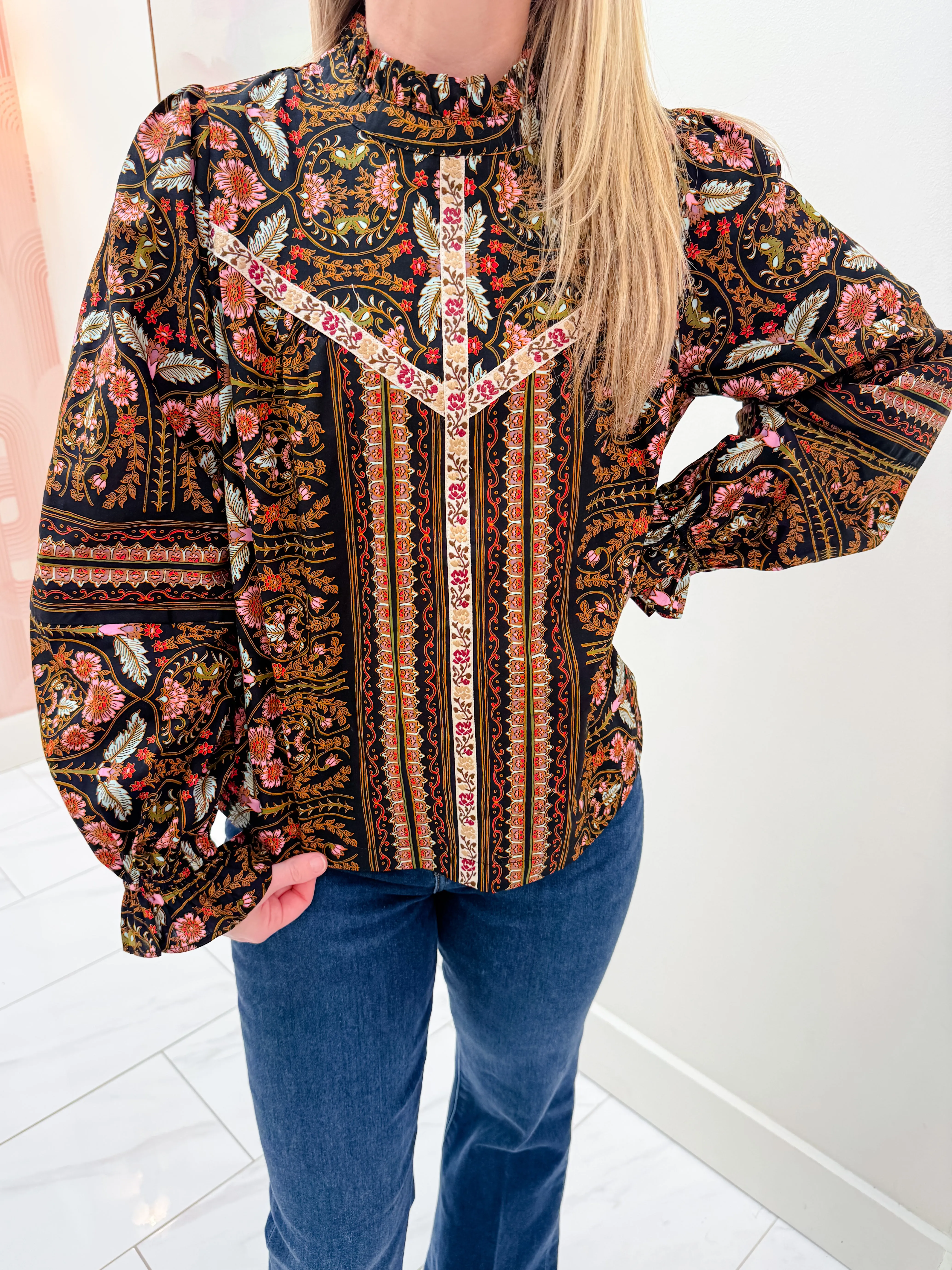 Cassidy Ruffle Floral Blouse sold by Mimosa product image thumbnail 2