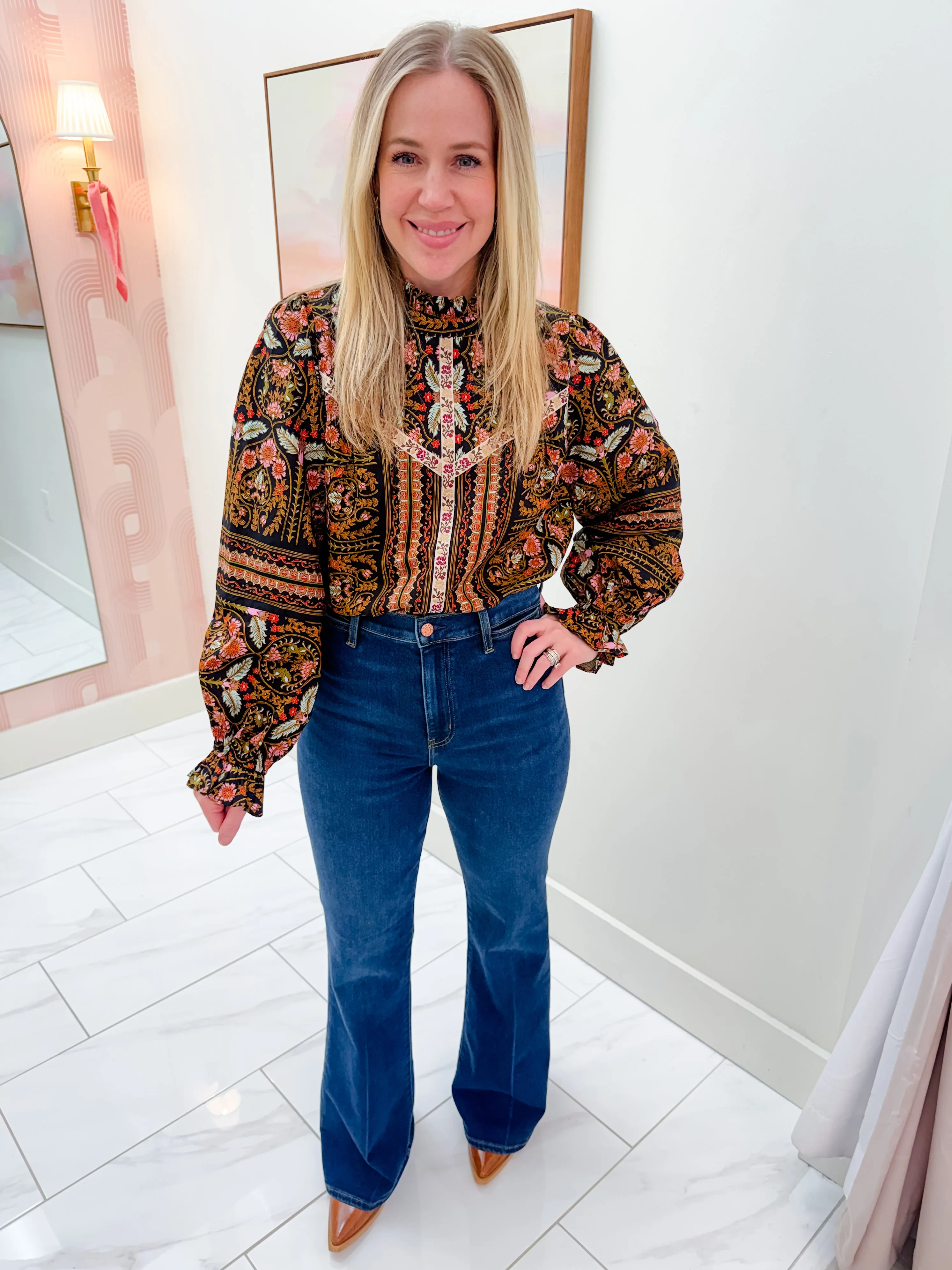 Cassidy Ruffle Floral Blouse sold by Mimosa product image thumbnail 3