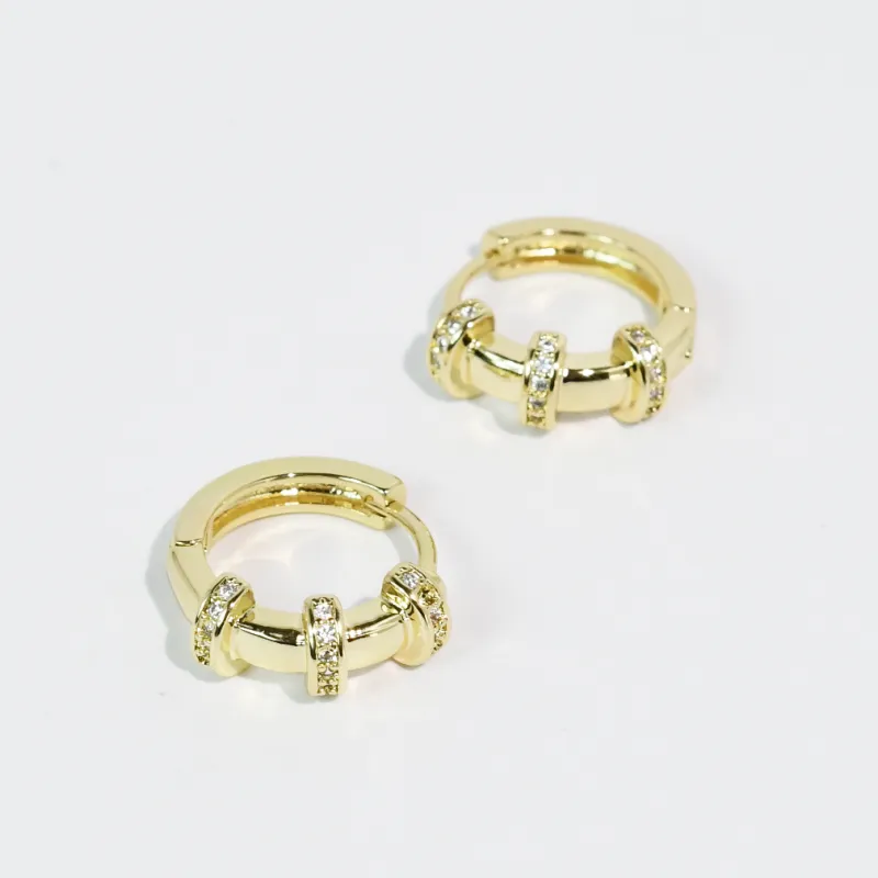 Rossette Gold Huggies made by Mimosa