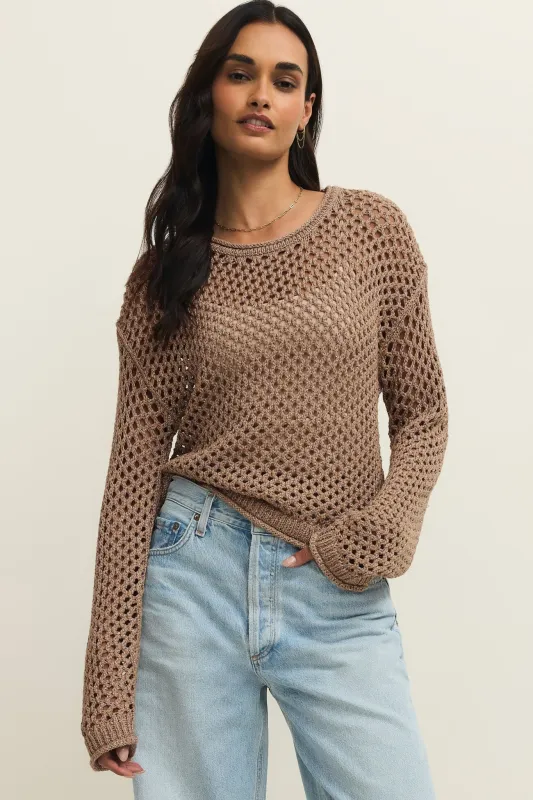 ZS Cala Shimmer Crochet Sweater sold by Mimosa
