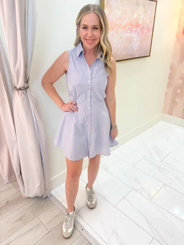 Calloway Stripe Mini Dress made by TCEC