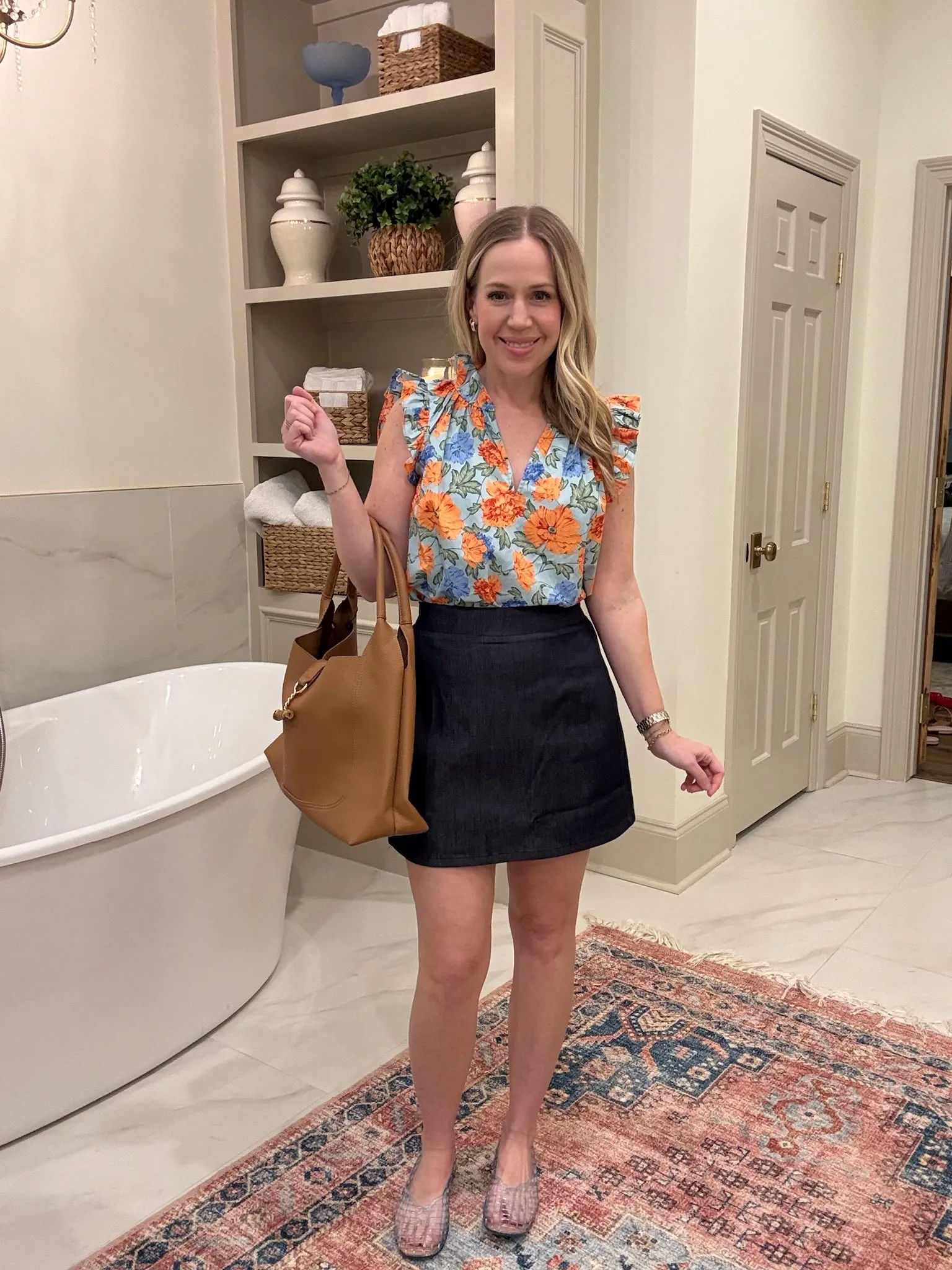 Jade Ruffle Blouse sold by Mimosa