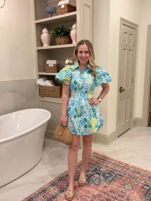 Dylan Puff Sleeve Mini Dress sold by Mimosa