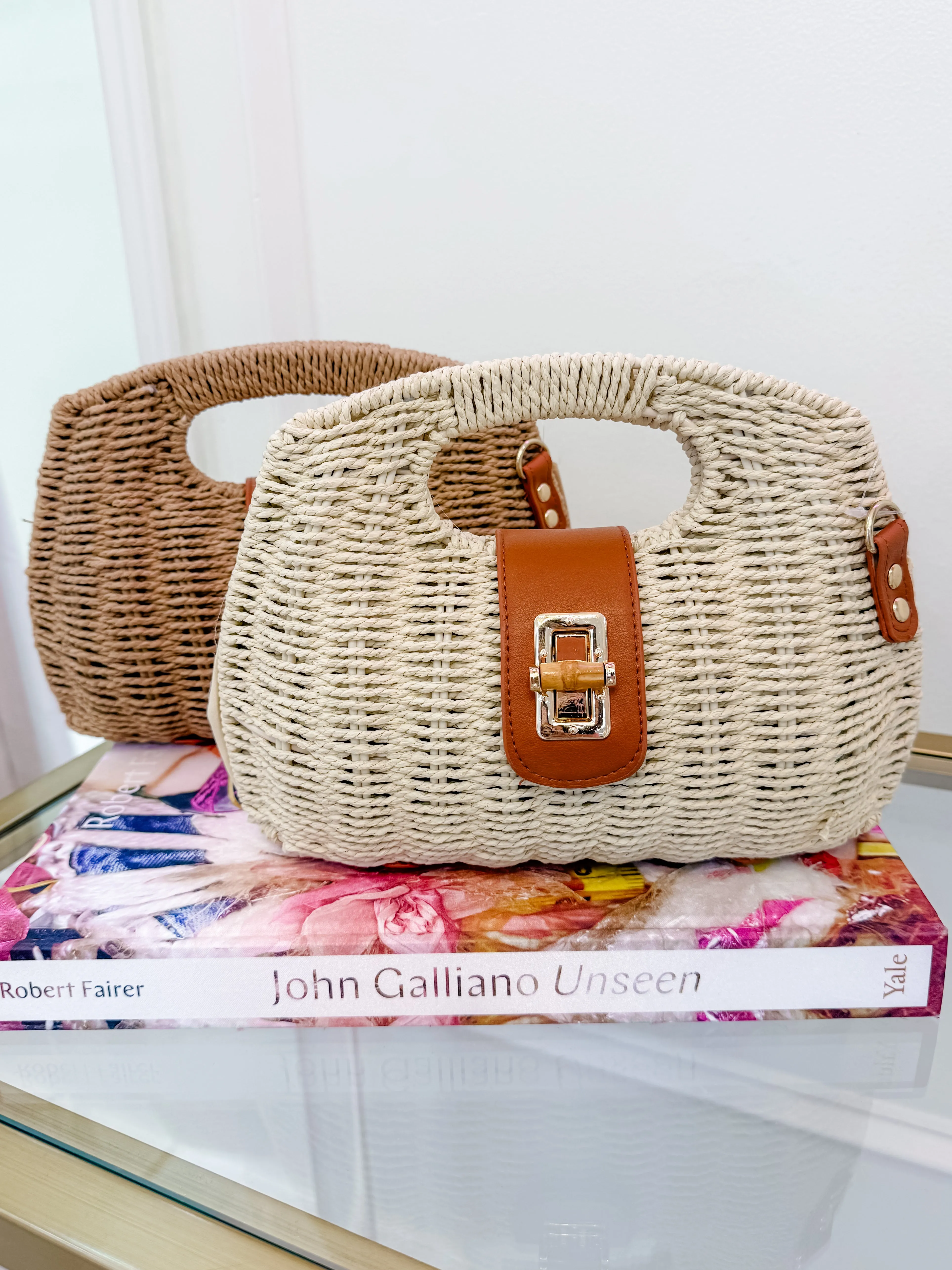 Cecilia Coast Straw Handbag sold by Mimosa