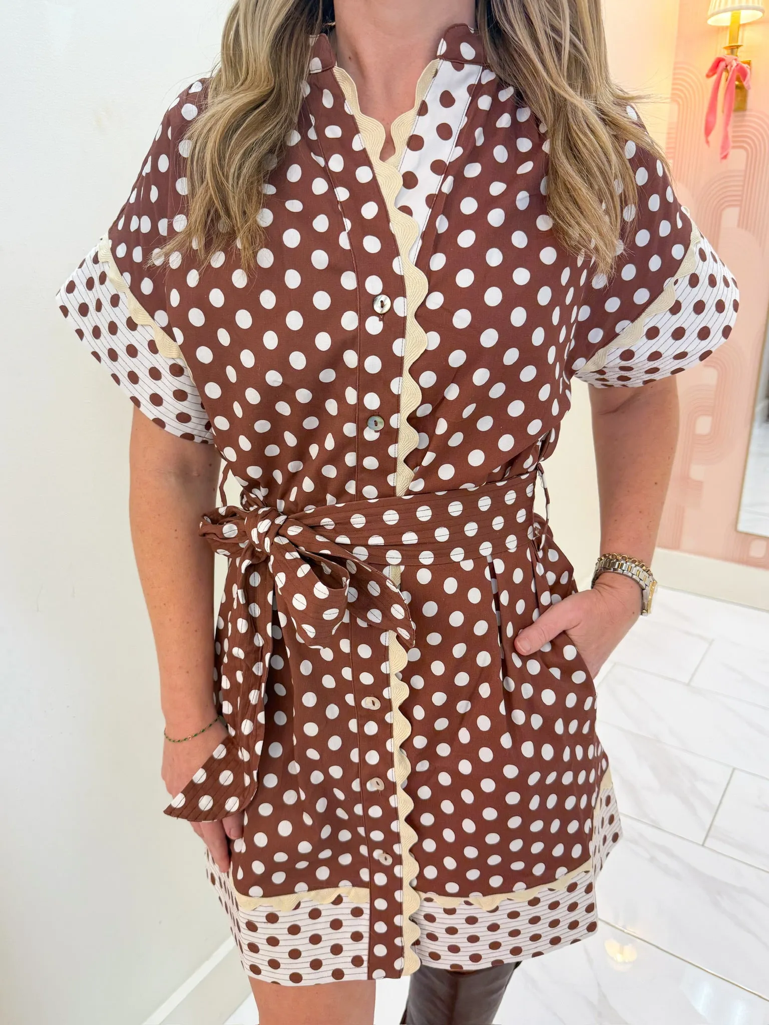 Parisa Polka Dot Mini Dress sold by Mimosa product image thumbnail 2