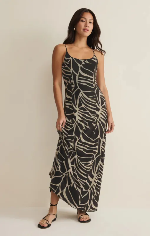 ZS Charisma Tova Palm Midi Dress made by Z Supply