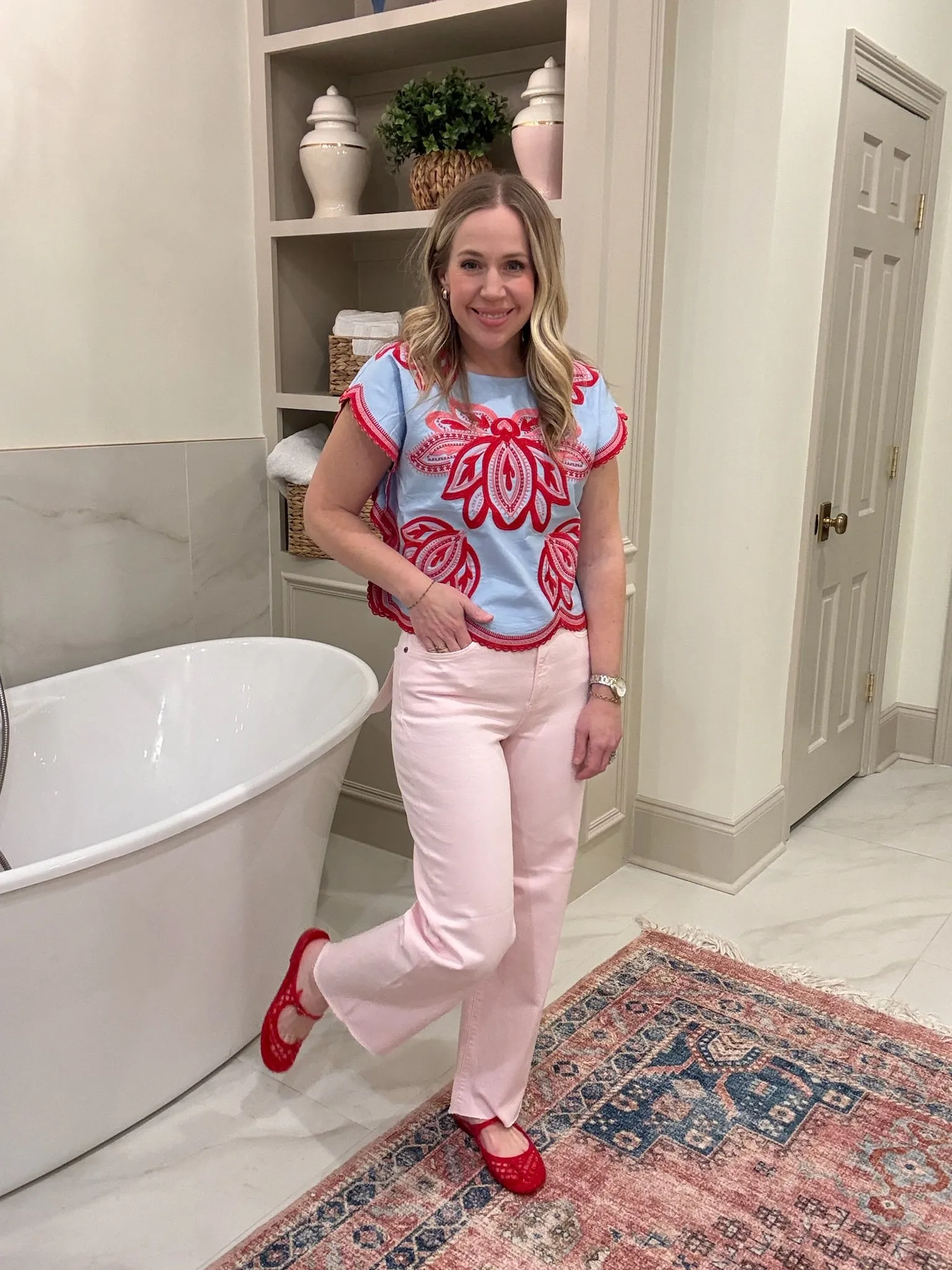 Pleaser High Rise Wide Ankle Think Pink sold by Mimosa product image thumbnail 2