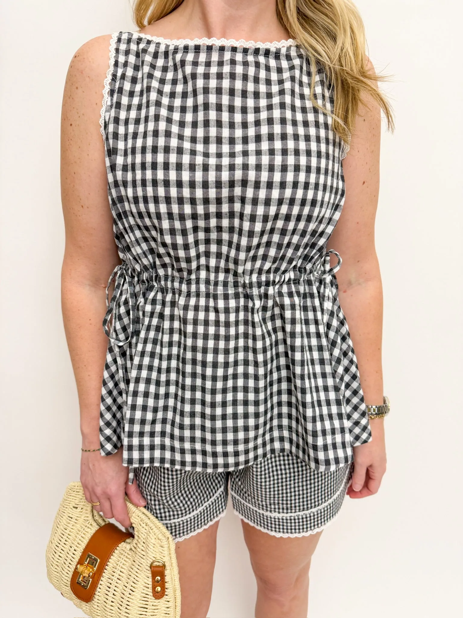 Jones Gingham Tank sold by Mimosa product image thumbnail 2