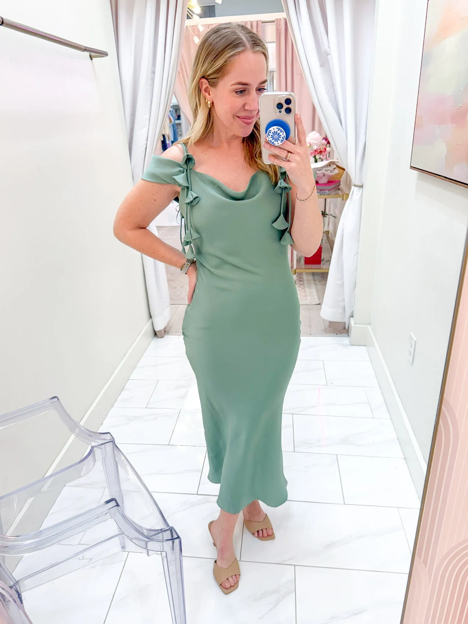 Alana Off The Shoulder Cowl Neck Dress sold by Mimosa product image thumbnail 4