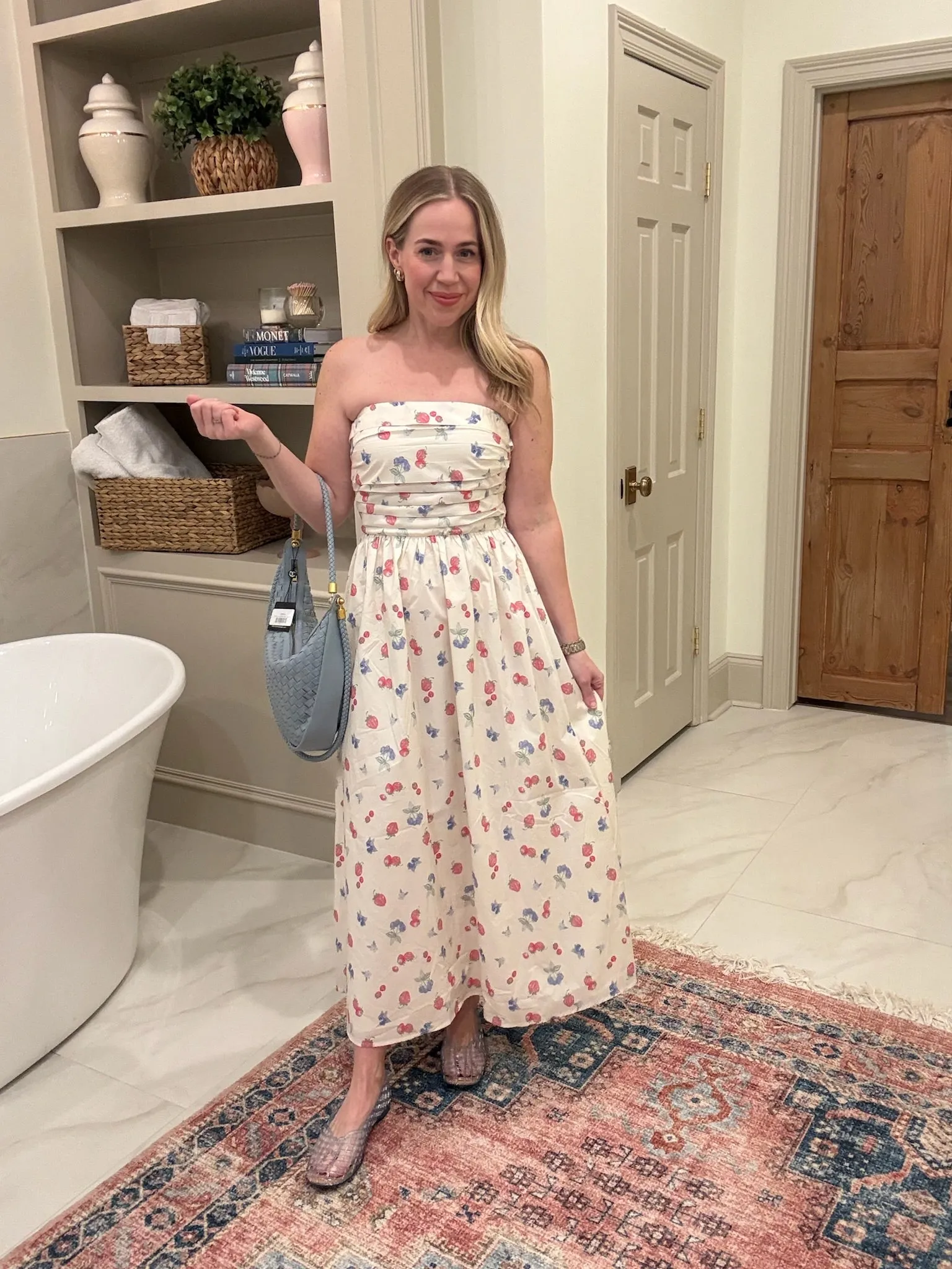 Berry Best Strapless Maxi Dress sold by Mimosa