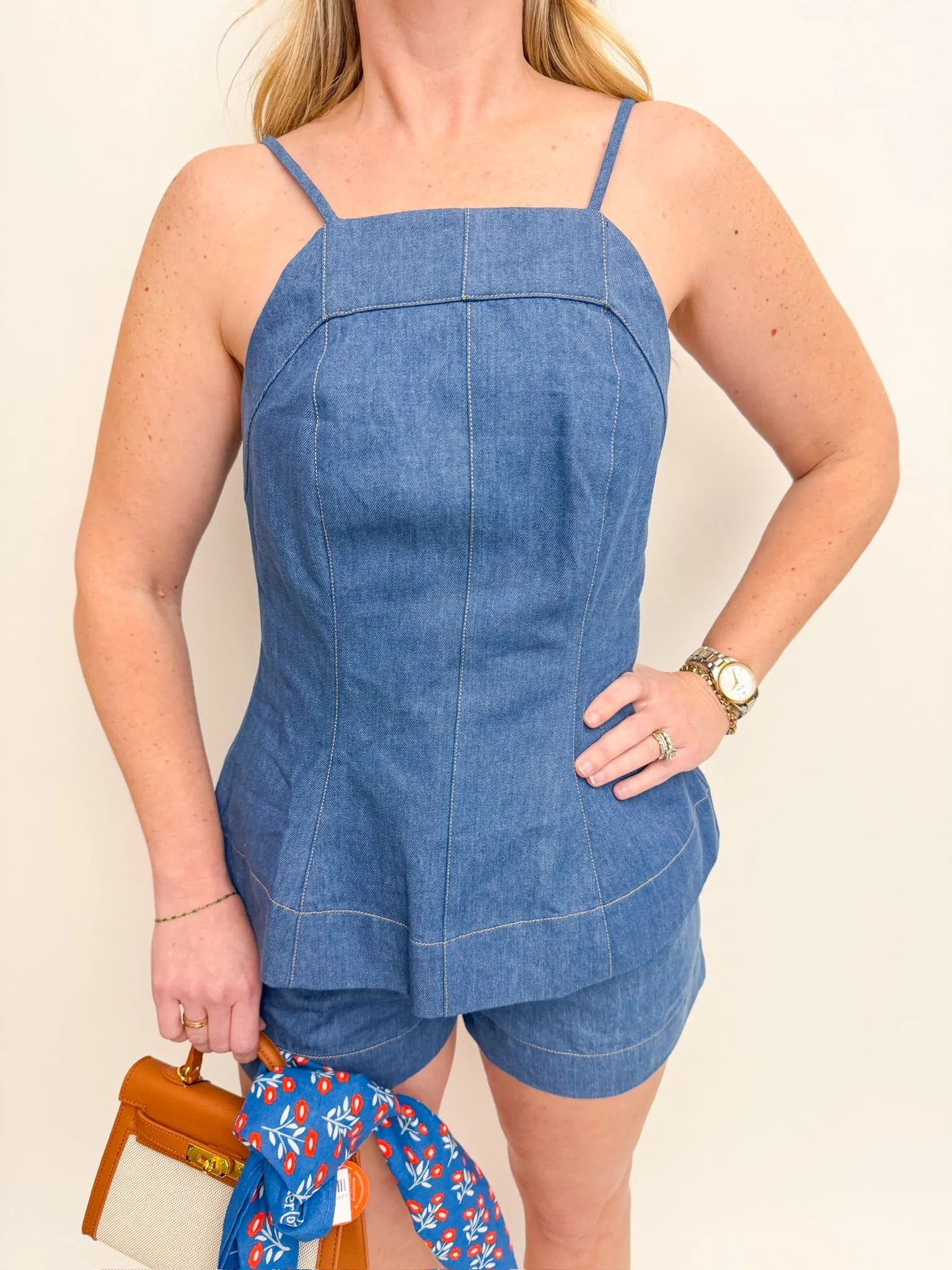 Fort Worth Denim Tank & Short Set sold by Mimosa product image thumbnail 2