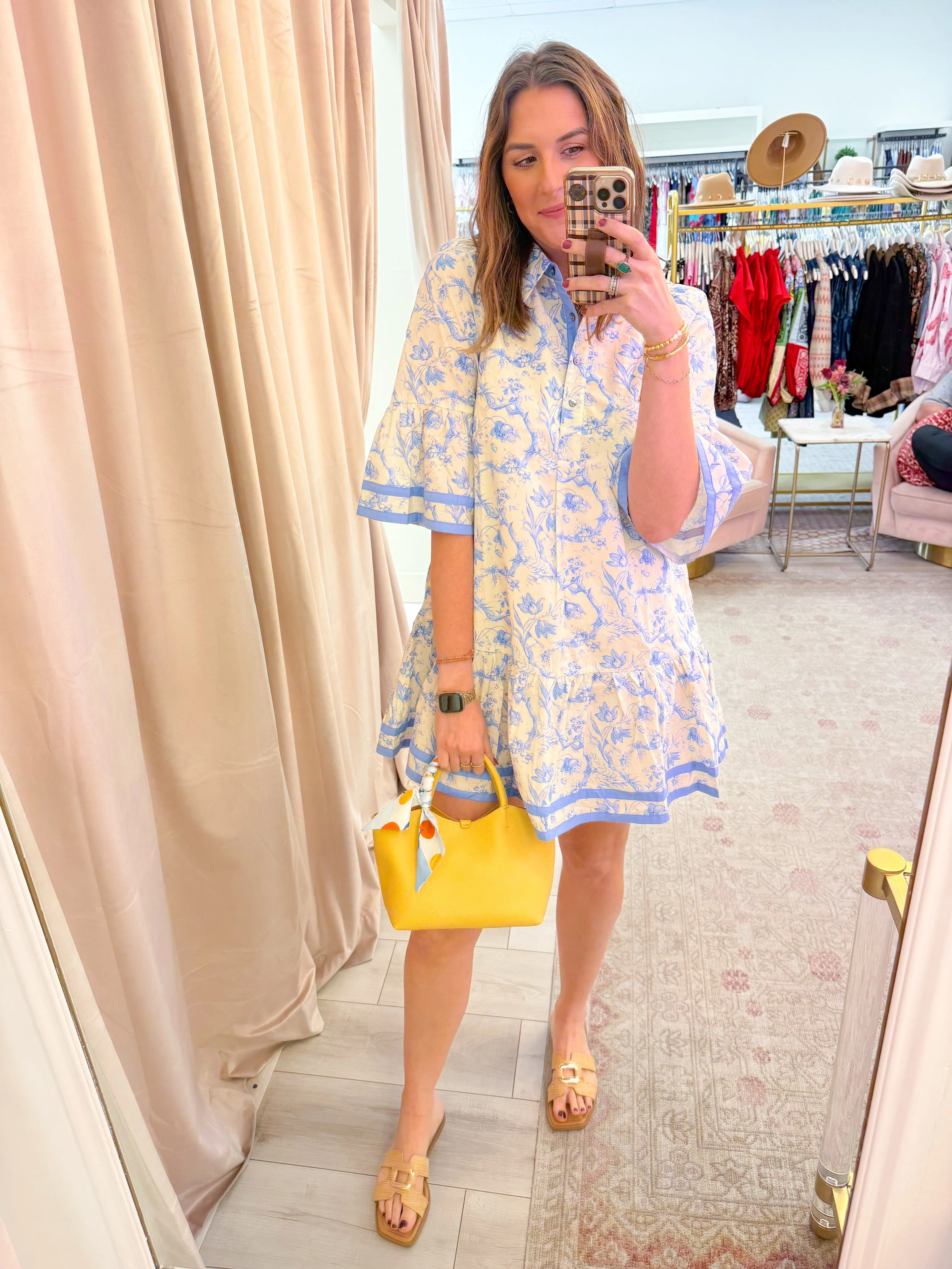Lark Floral Collared Mini Dress sold by Mimosa product image thumbnail 3