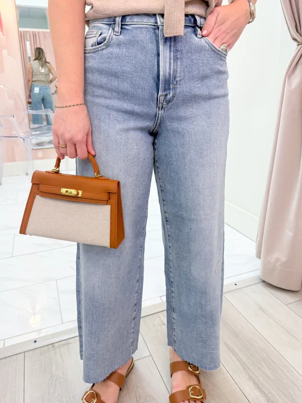 Nori Clean Stretch Crop Wide Leg Med Light made by Hidden