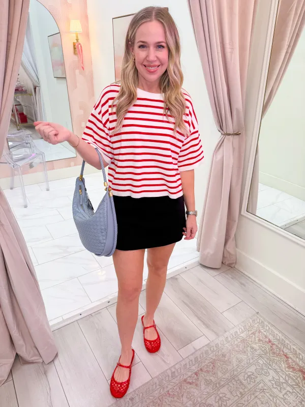 Soft Knit Stripe Boxy Tee made by HYFVE