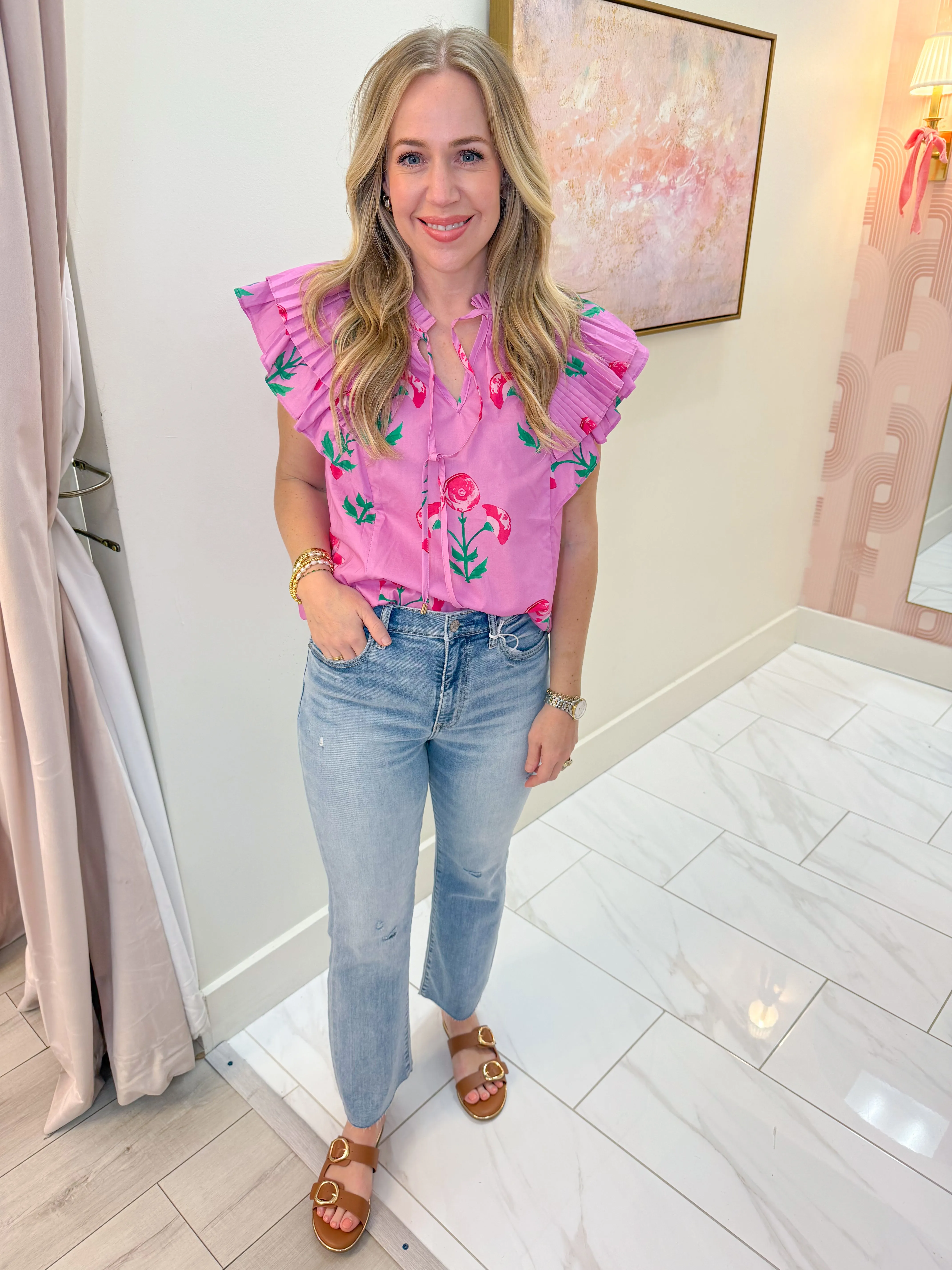 Maryam Floral Blouse sold by Mimosa