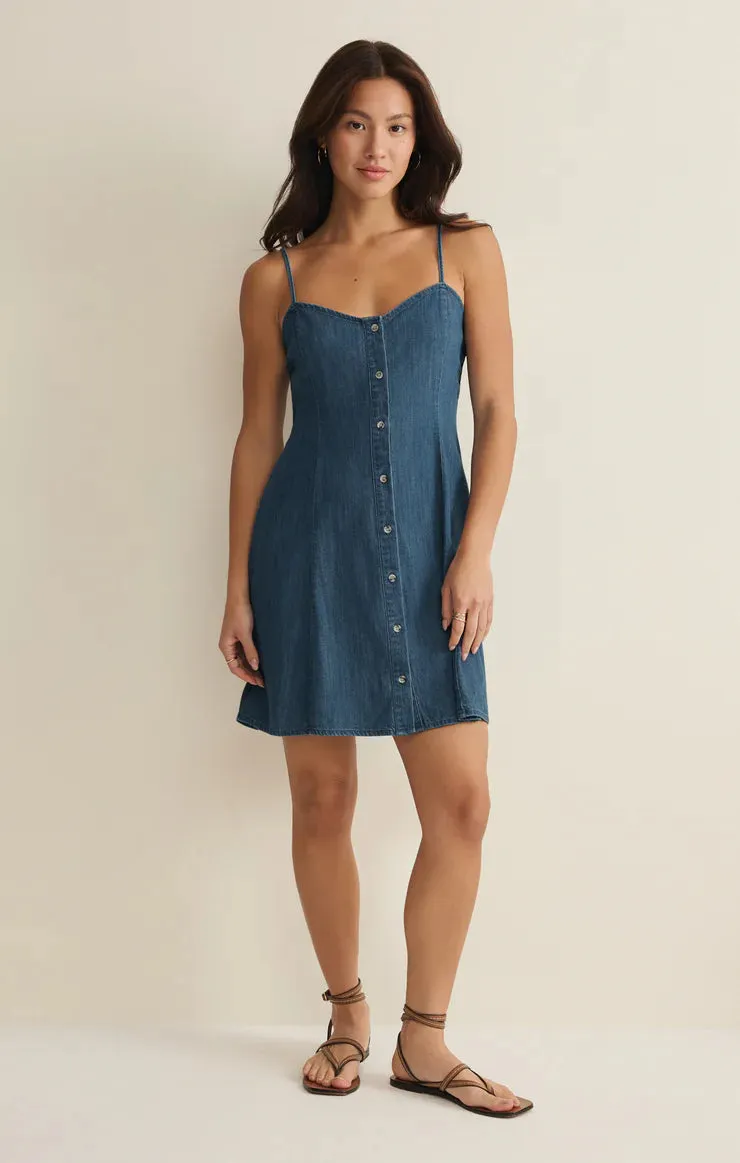 ZS Angel Eyes Denim Mini Dress sold by Mimosa product image thumbnail 3