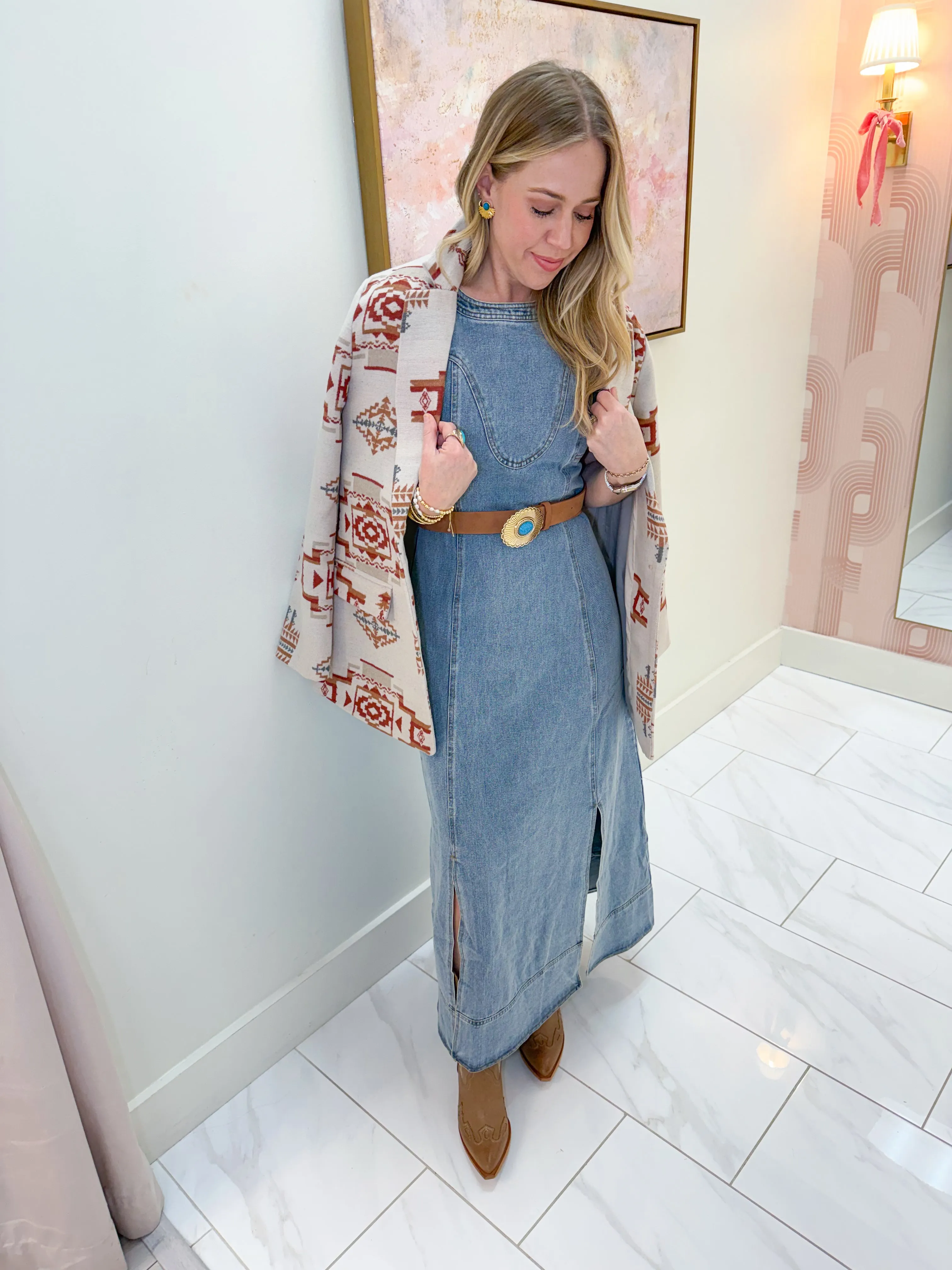 Outlaw Denim Maxi Dress sold by Mimosa product image thumbnail 3