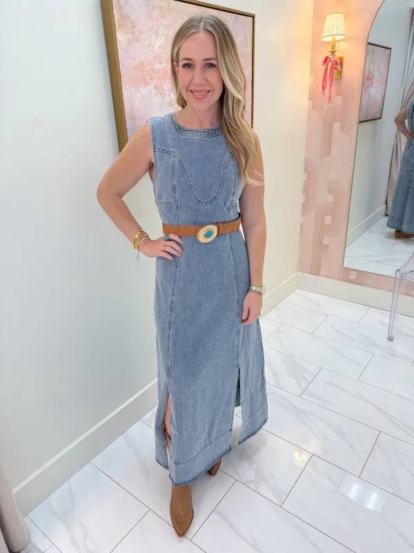 Outlaw Denim Maxi Dress made by TCEC