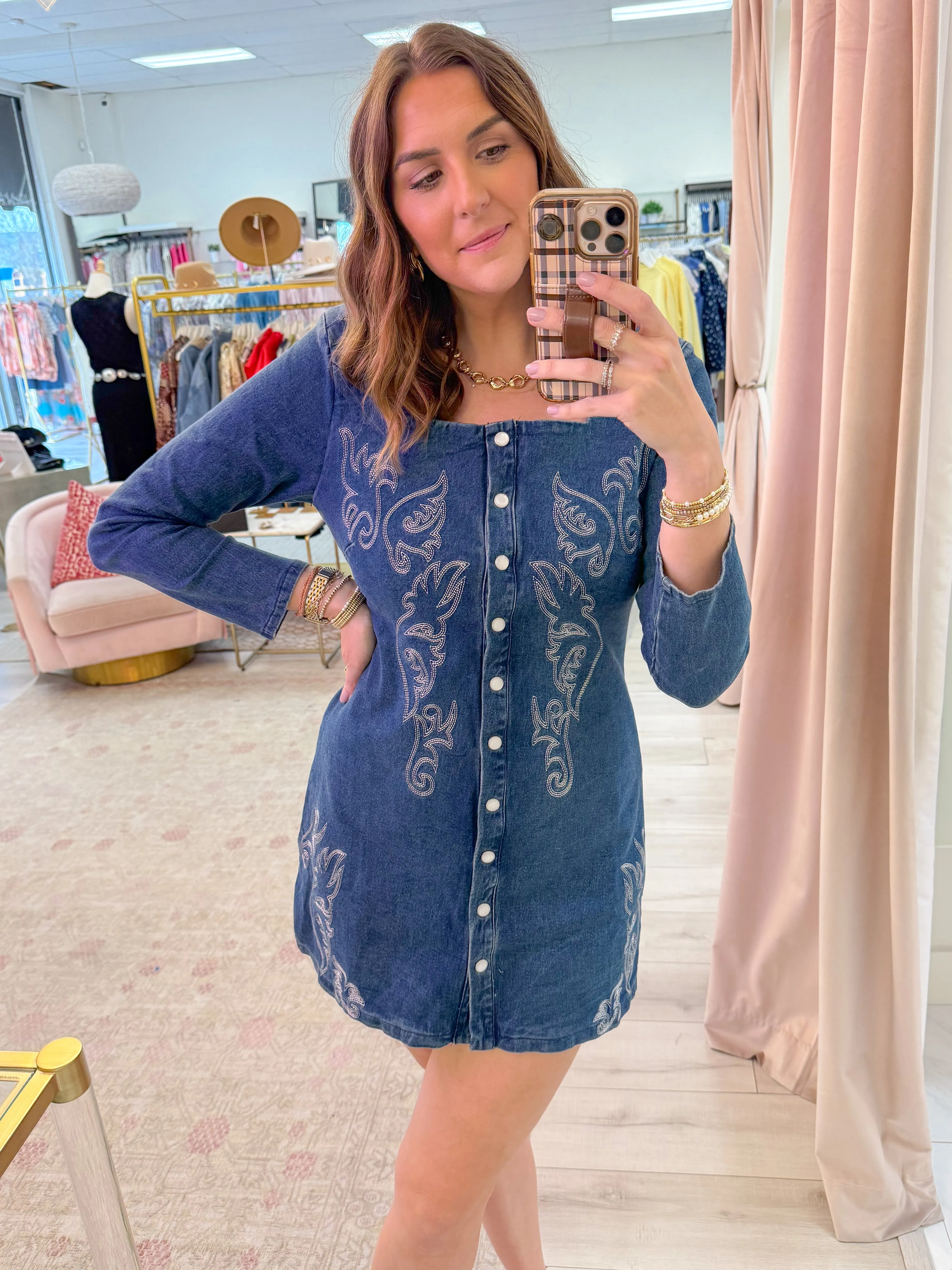 Lone Star Denim Mini Dress sold by Mimosa product image thumbnail 4