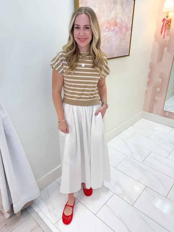 Shoreline Stripe Maxi Dress made by HYFVE