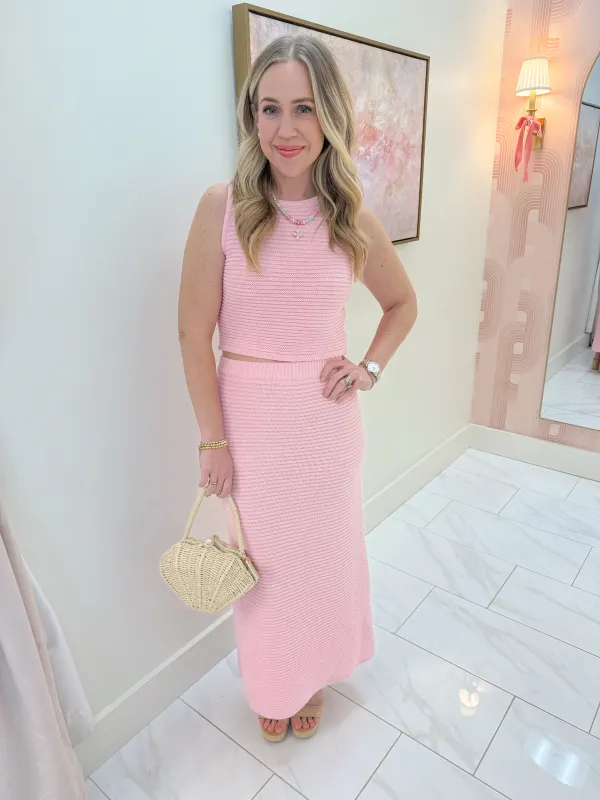 Everly Ribbed Sweater Midi Skirt made by Le Lis