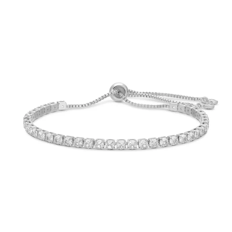 Pulley Tennis Bracelet Silver made by Mimosa