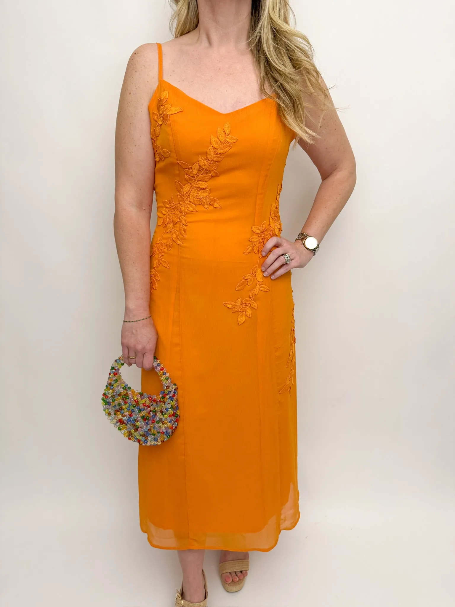 Prickly Petal Applique Midi Dress sold by Mimosa product image thumbnail 2