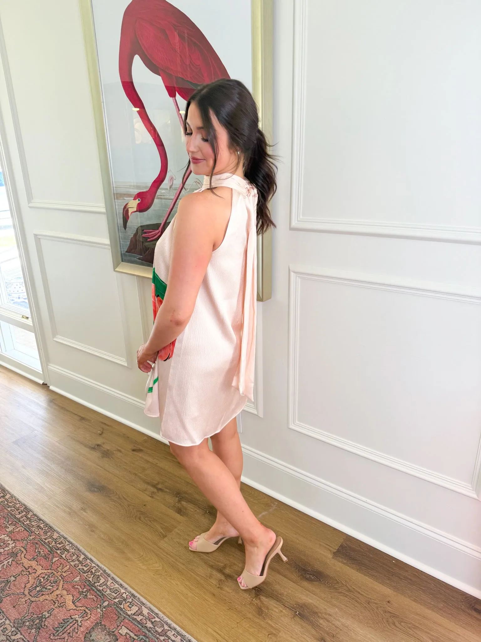 Eden Halter Neck Floral Mini Dress sold by Mimosa product image thumbnail 2