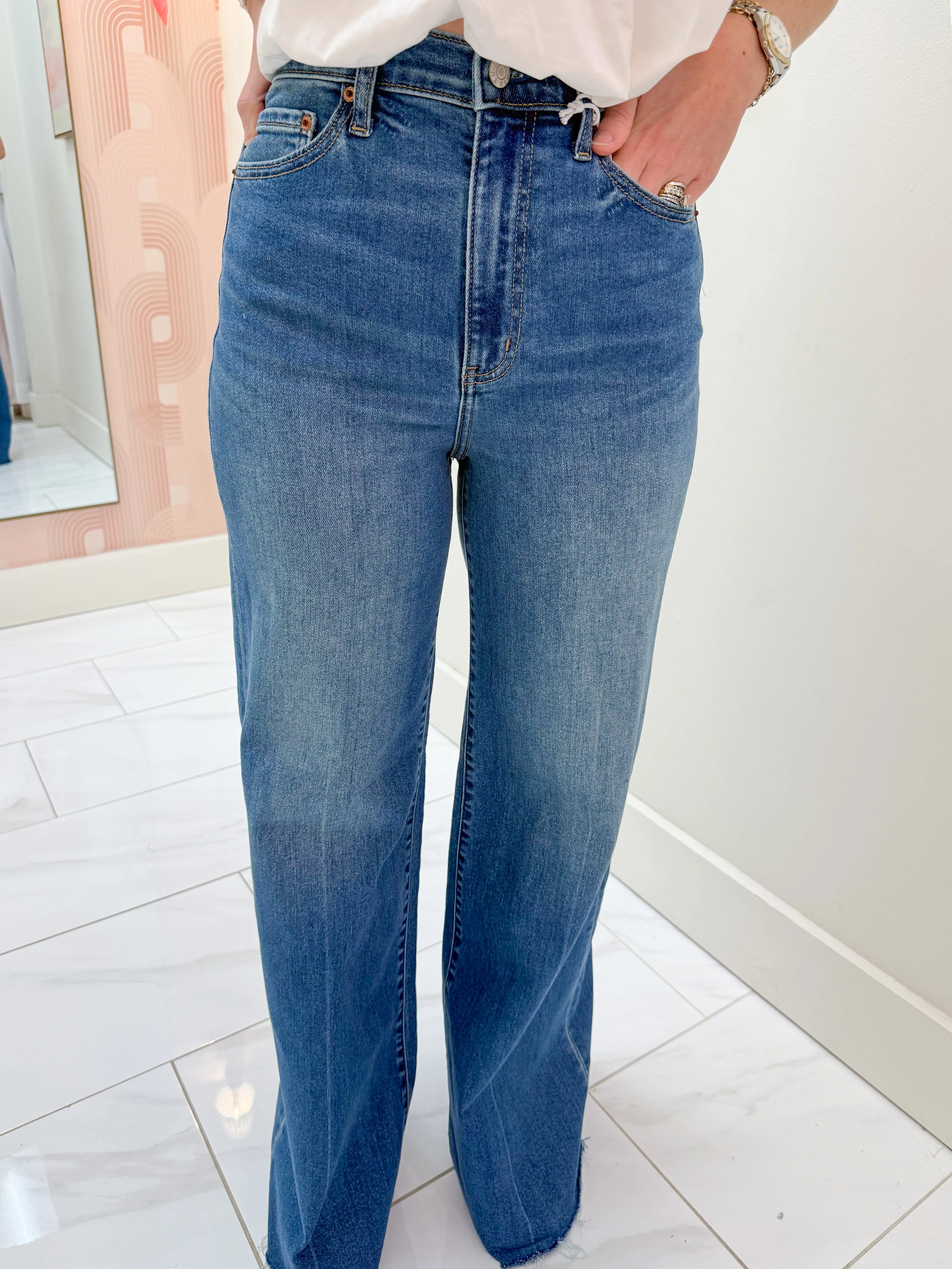 Far Out High Rise Wide Leg New Indigo sold by Mimosa product image thumbnail 2