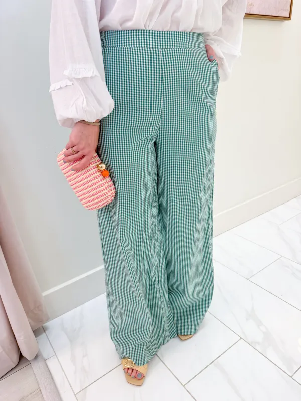 Checked Out Wide Leg Pant made by Endless Rose