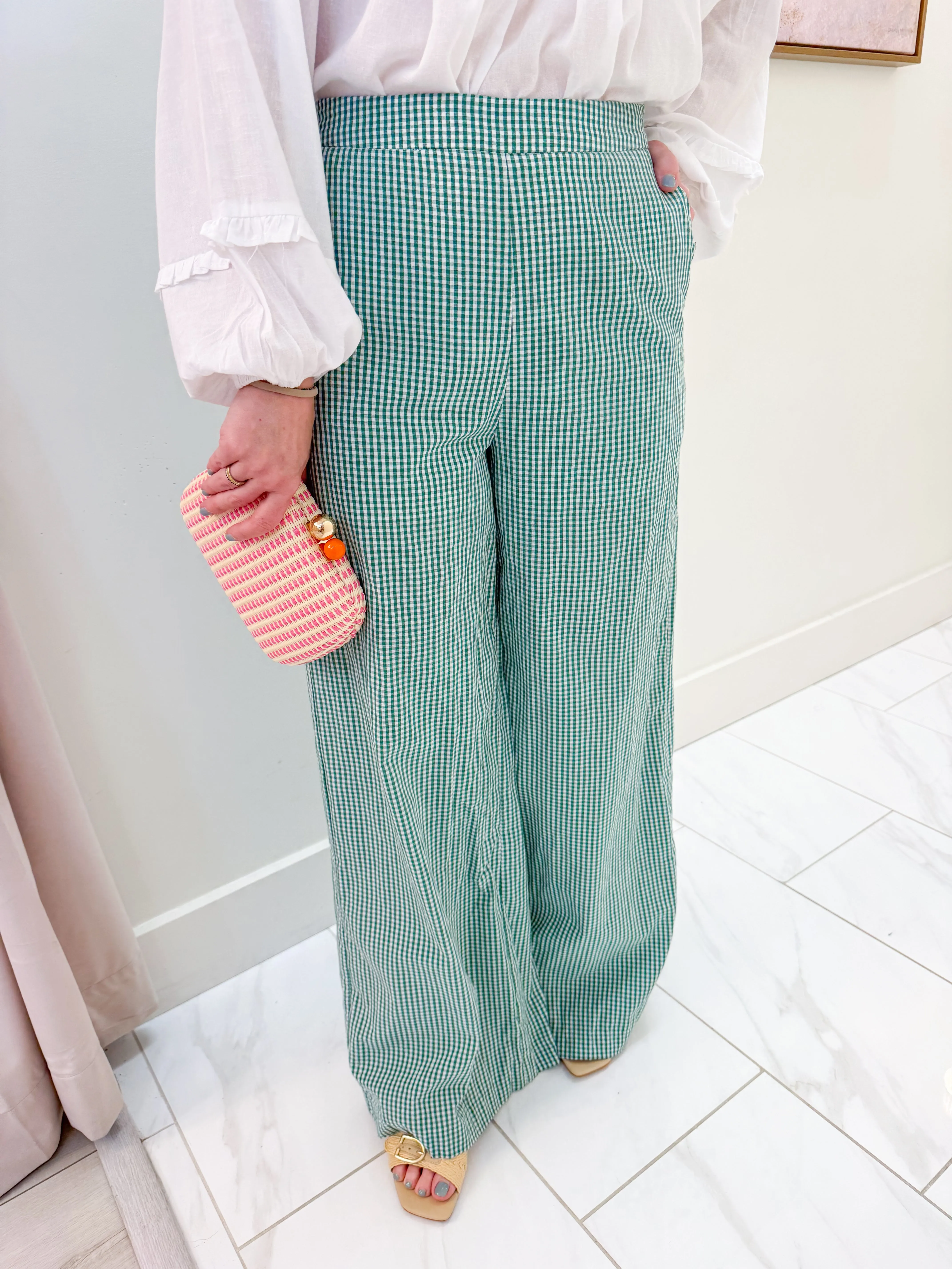 Checked Out Wide Leg Pant sold by Mimosa