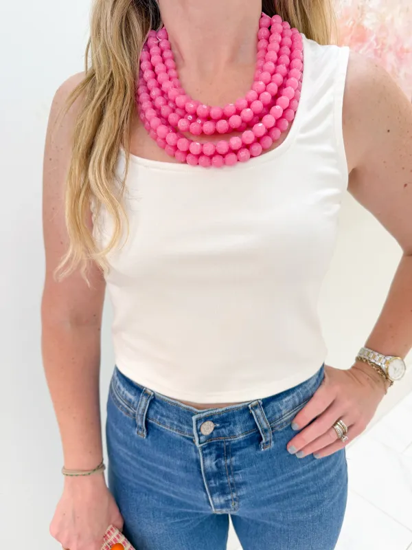 Dearly Square Neck Tank made by Sadie & Sage