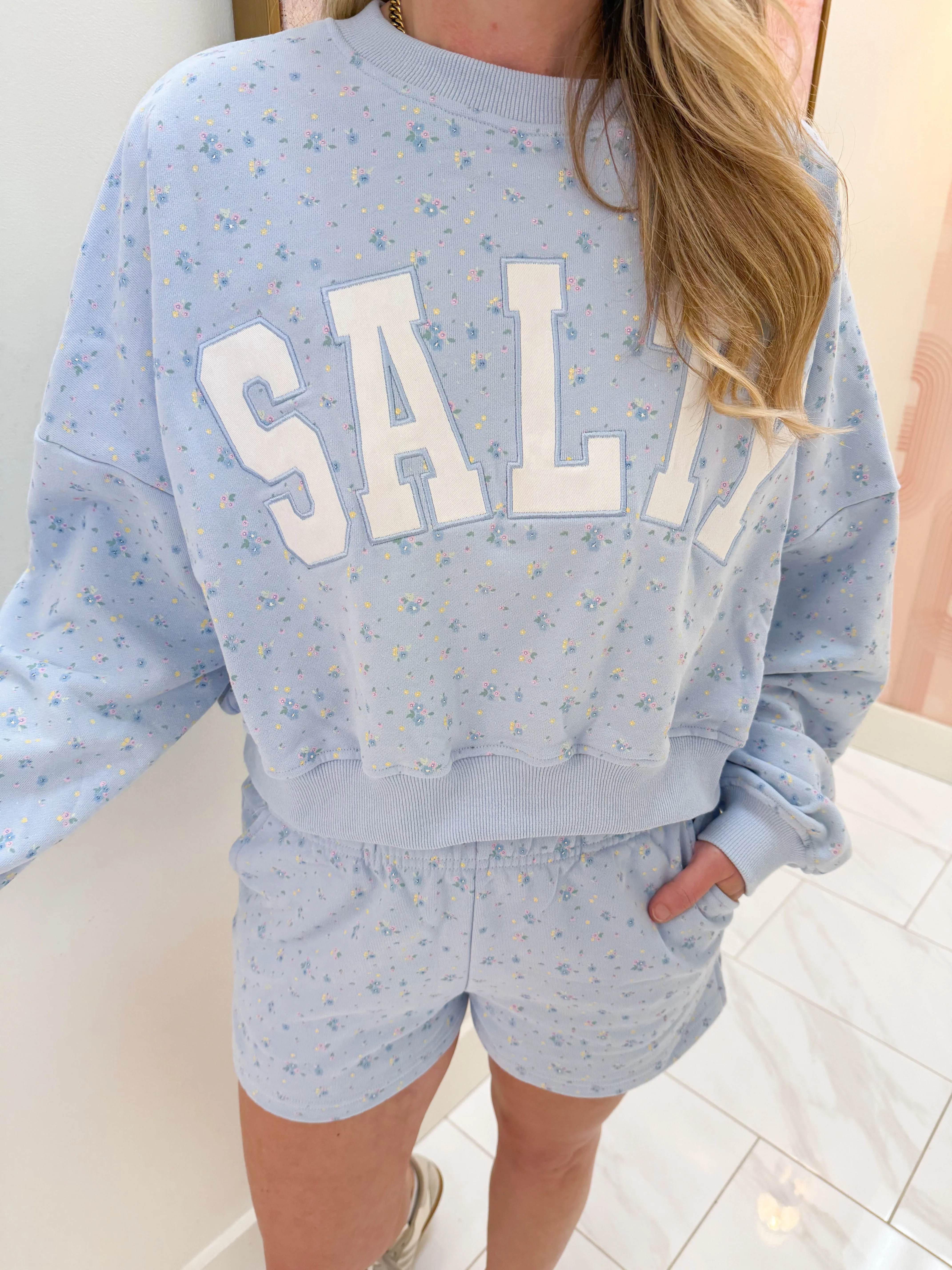 Ditsy Floral Sweat Short sold by Mimosa product image thumbnail 2