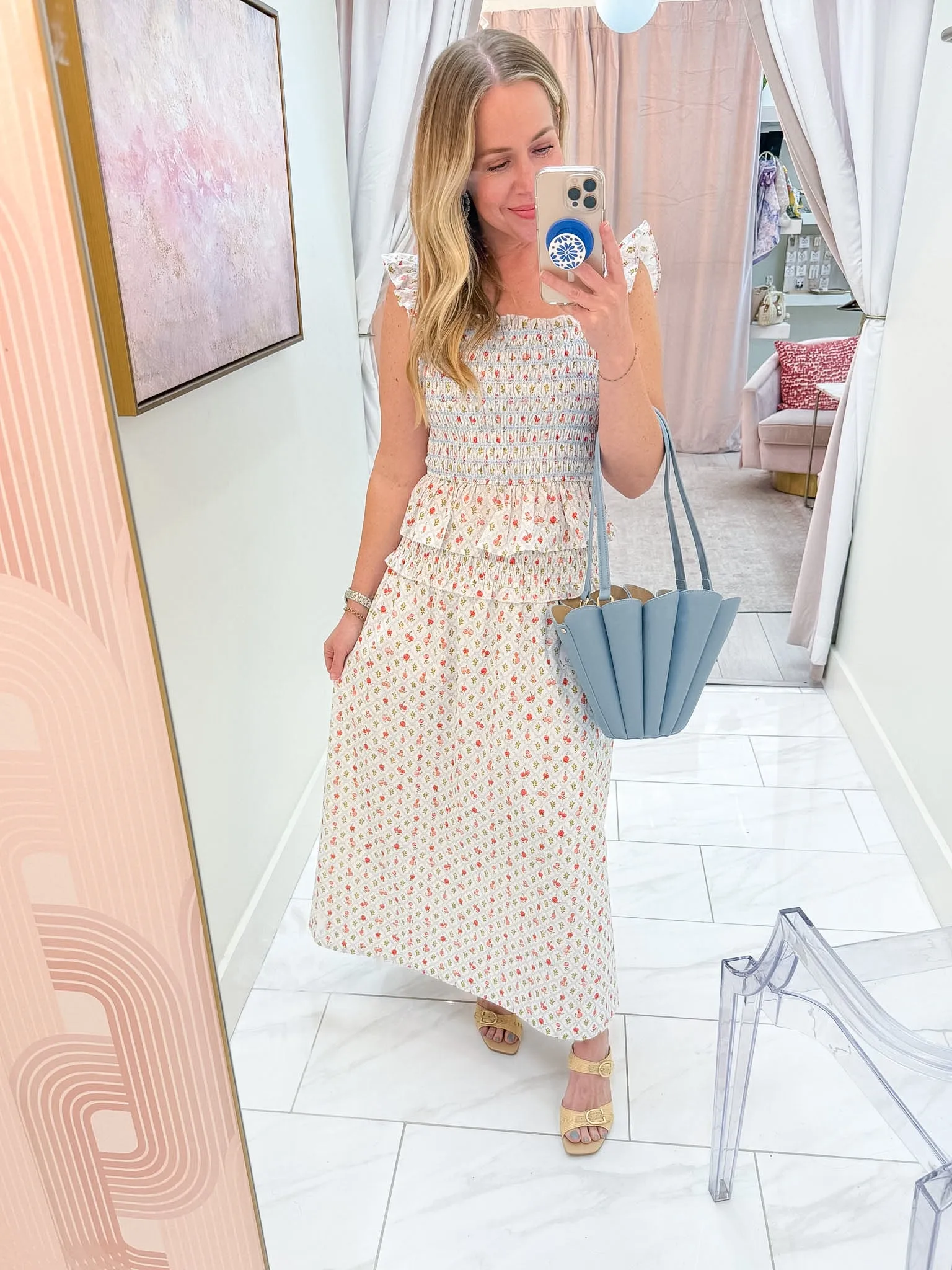 Garden Party Ruffled Midi Skirt sold by Mimosa product image thumbnail 4