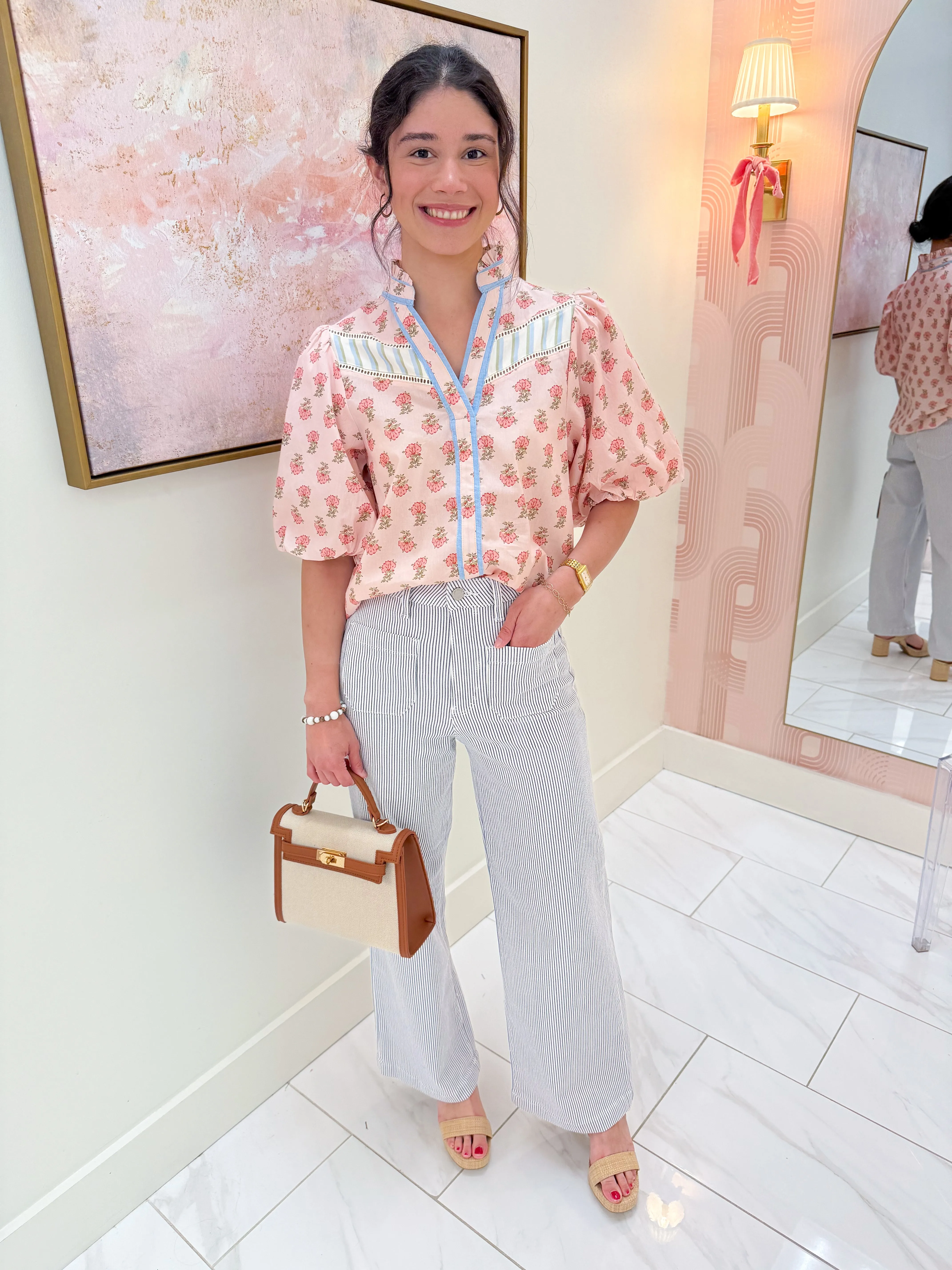 Garden Party Mixed Print Blouse sold by Mimosa