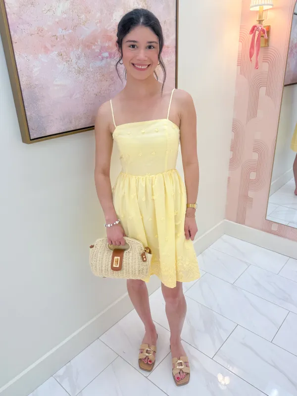 Beachglass Embroidered Mini Dress made by Sadie & Sage