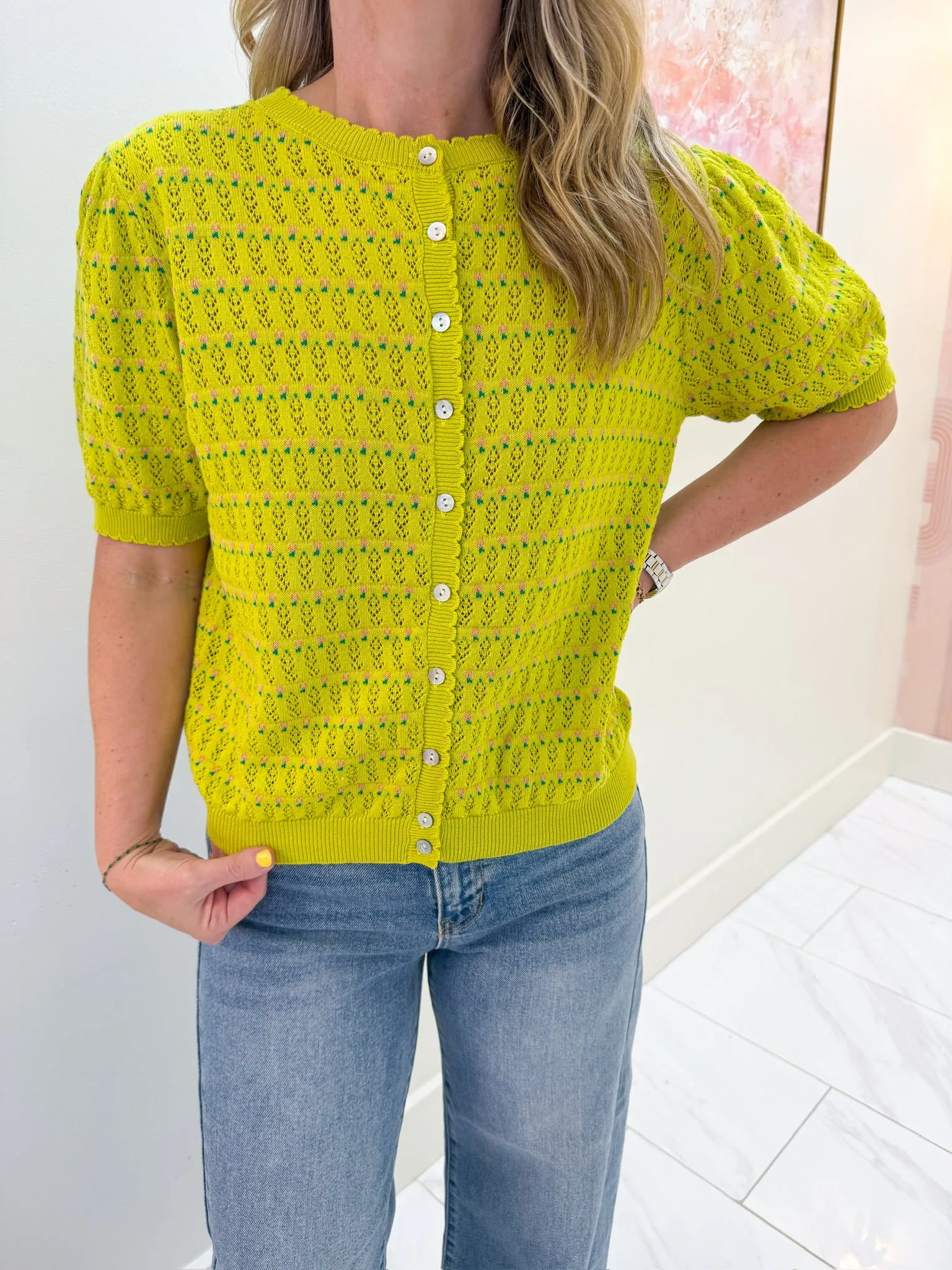 Short & Sweet Floral Cardigan sold by Mimosa product image thumbnail 2